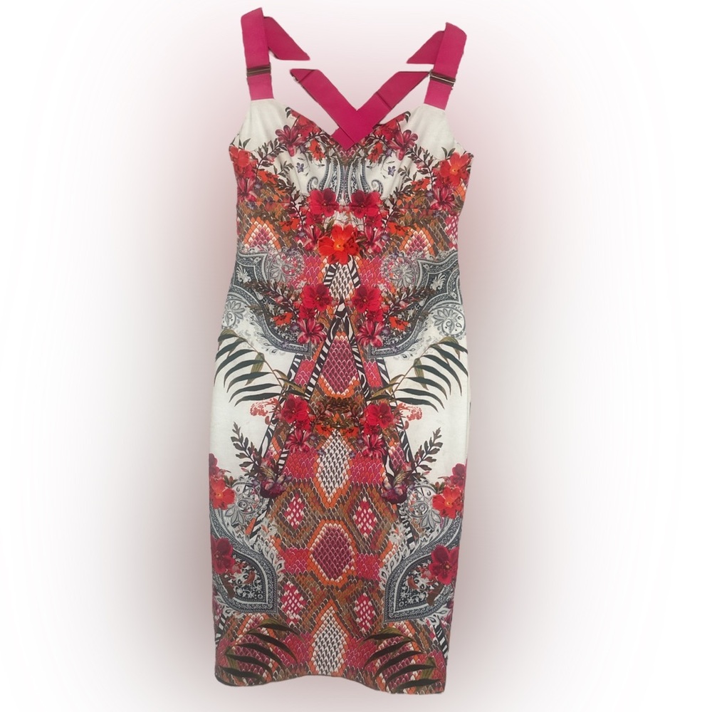 TED BAKER LONDON Floral Buckle Strap Dress